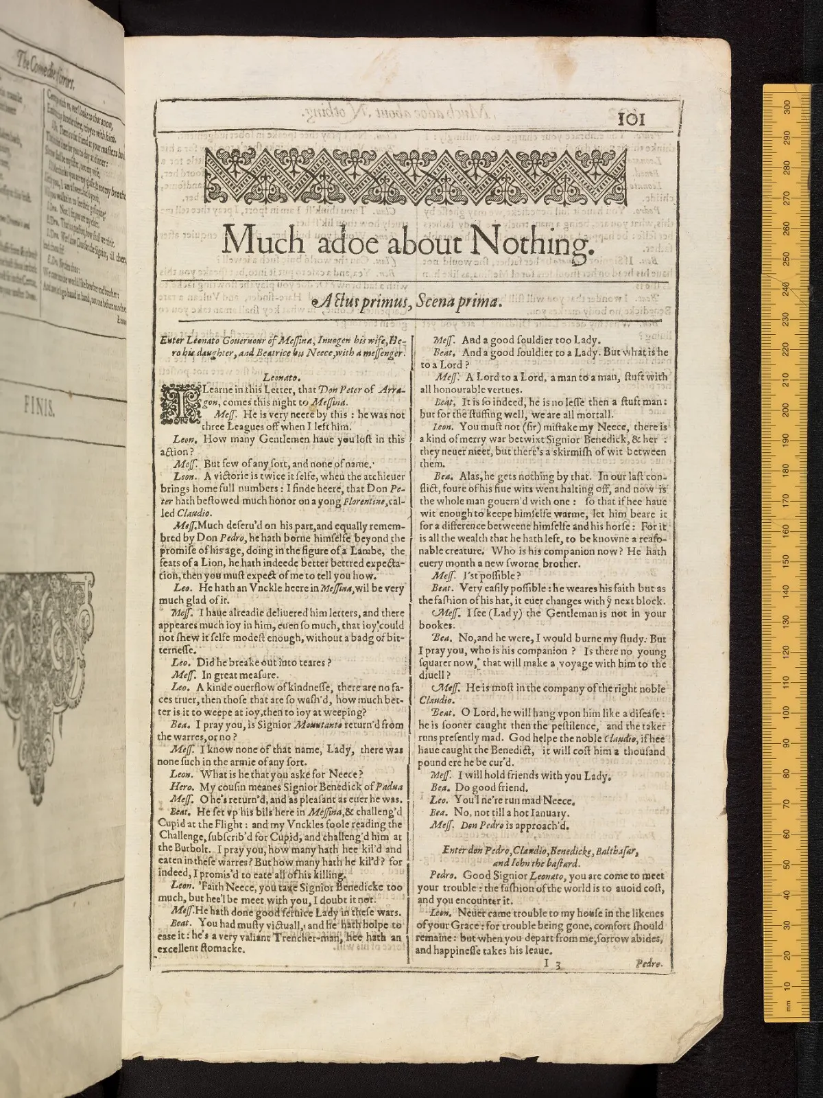 Much Ado About Nothing in the Bodleian First Folio, fol. I3r