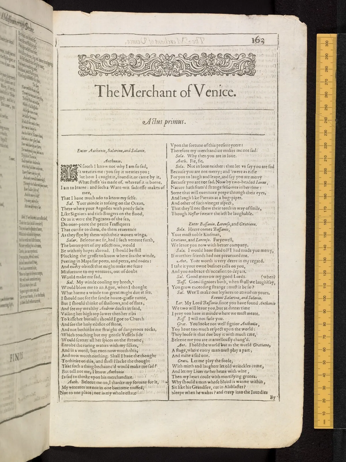 The Merchant of Venice in the Bodleian First Folio, fol. O4r