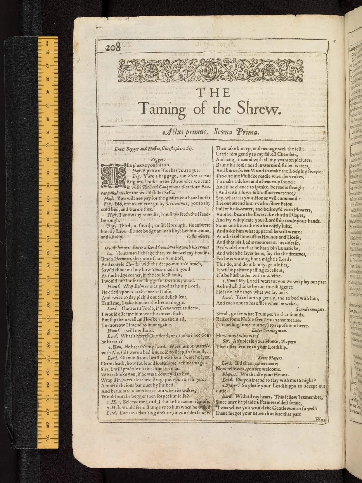 The Taming of the Shrew in the Bodleian First Folio, fol. S2v