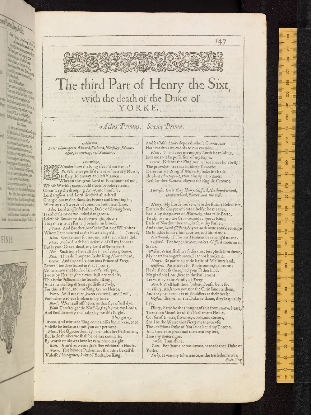 Henry VI, Part 3 in the Bodleian First Folio, fol. o4r