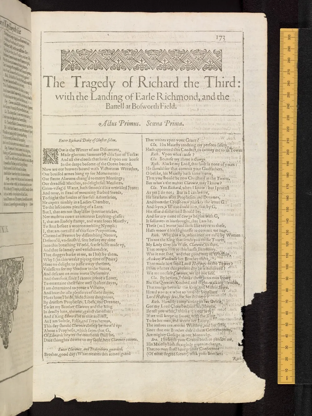 Richard III in the Bodleian First Folio, fol. q5r