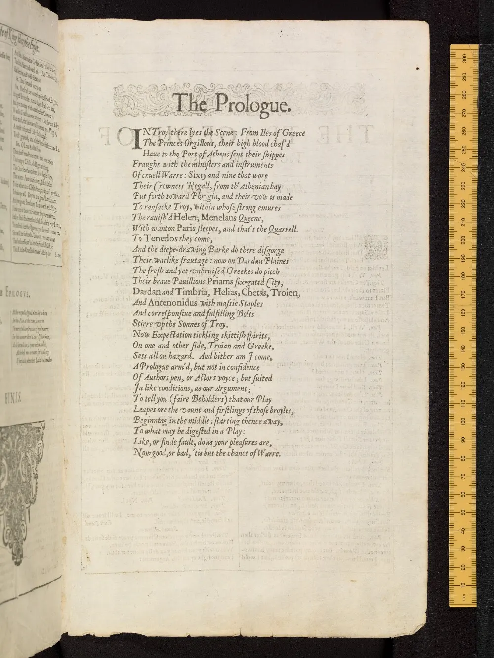 Troilus and Cressida in the Bodleian First Folio, fol. "gg3"r(±)
