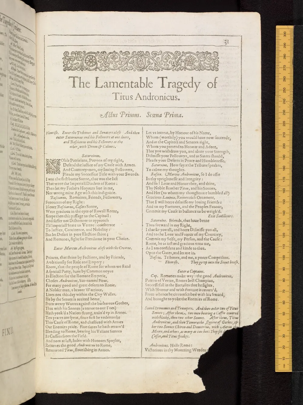 Titus Andronicus in the Bodleian First Folio, fol. cc4r