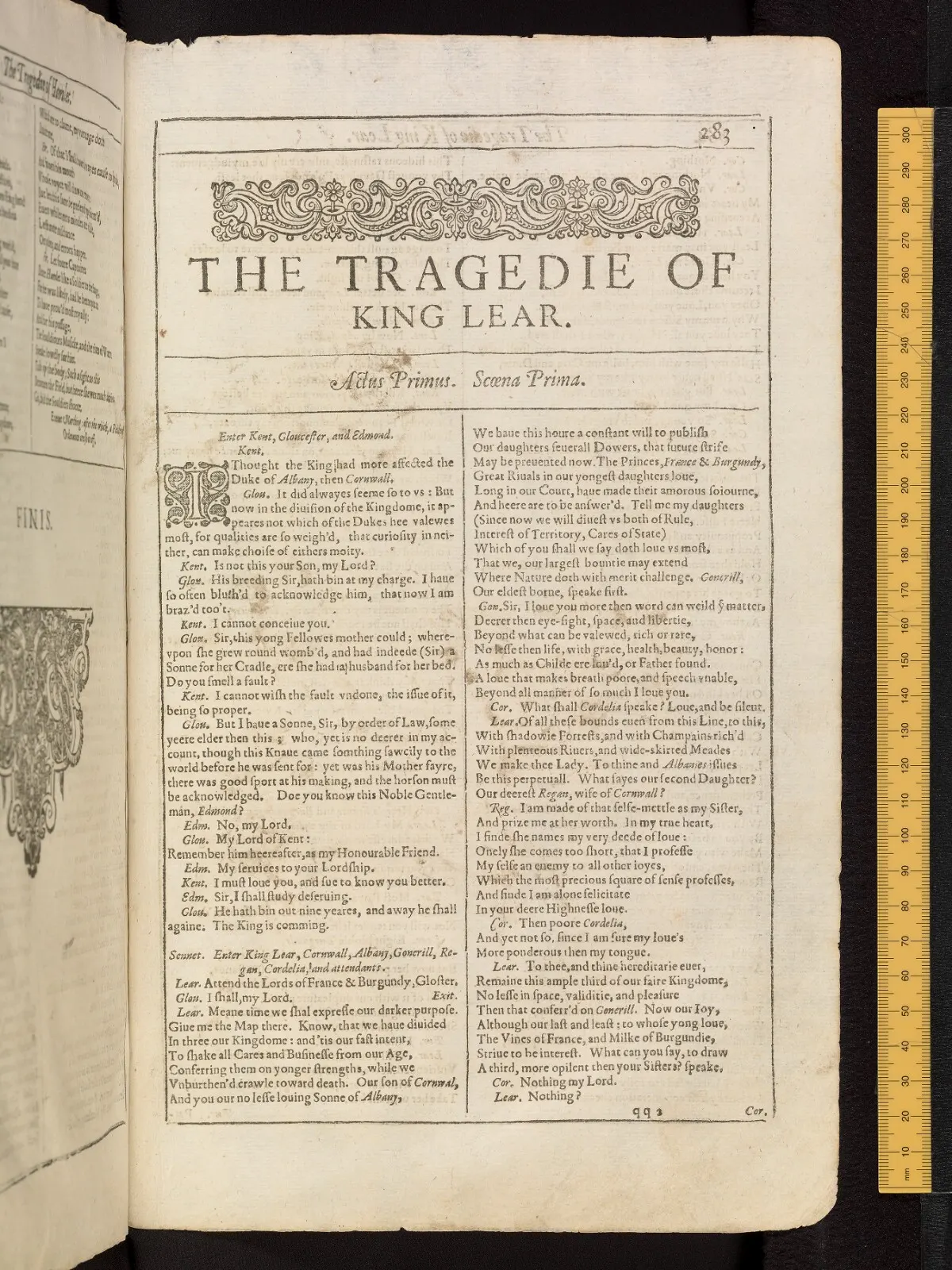 King Lear in the Bodleian First Folio, fol. qq2r