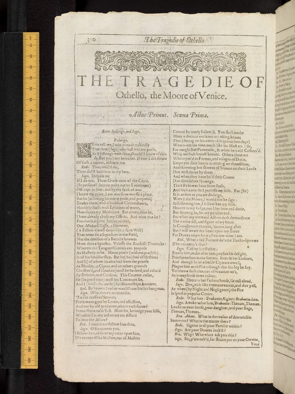 Othello in the Bodleian First Folio, fol. ss3v